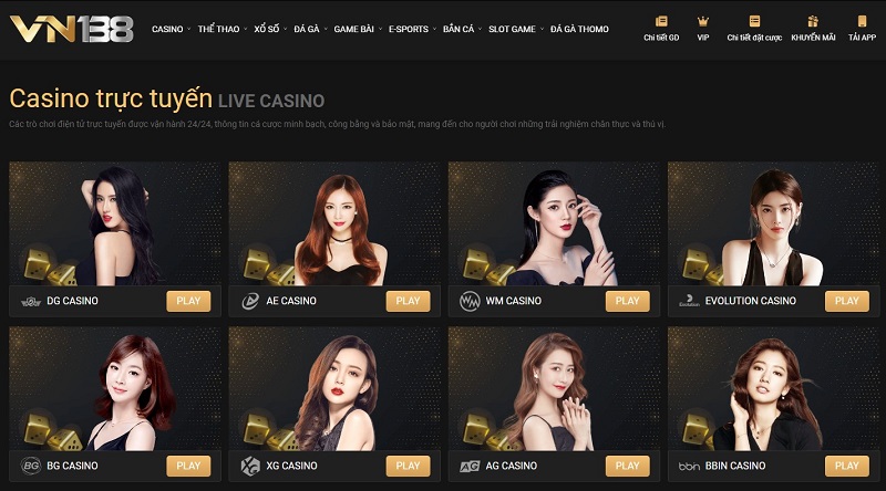 VN138 - Thưởng lần đầu lên đến 2 triệu khi chơi Casino trực tuyến
