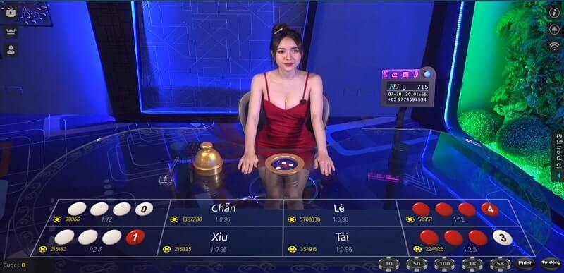 Một giao diện chơi tại Casino trực tuyến